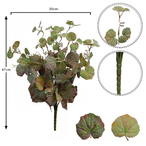 Realistic Faux Geraniums Leaf Bunch for Timeless Decor