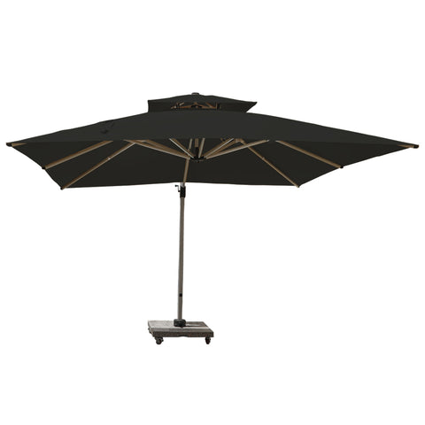 3.5m x 3.5m Outdoor Cantilever Square Umbrella with 120kg Marble Base