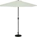 Portable patio umbrella with easy tilt and fade-resistant fabric