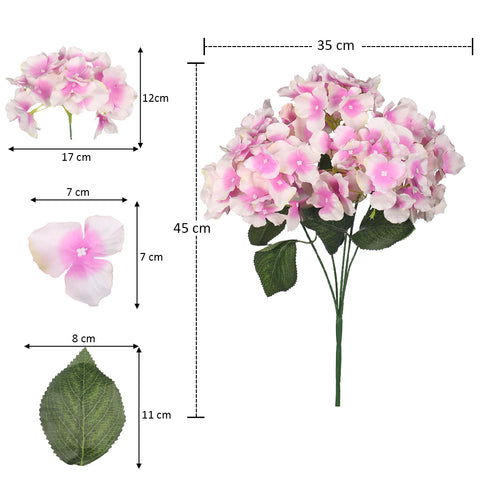 2pcs Artificial Silk Hydrangea Flower