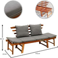 Elegant wooden garden sofa made from solid acacia wood