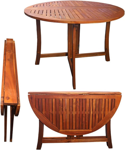 Classic wooden outdoor dining set for garden and patio use