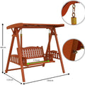 Expertly crafted with high quality cedar wood, this 2-seater swing bench adds a touch of elegance to any outdoor space. 