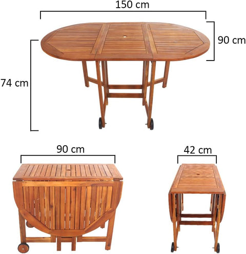 Foldable garden bistro set, ideal for compact outdoor spaces