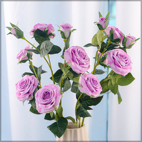 2pcs Artificial Long Stem Rose flowers