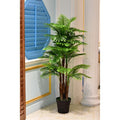 Decorative Green Artificial Kwai Plant with lifelike green leaves in a modern pot