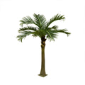 Artificial coconut palm with realistic green foliage