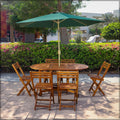 Foldable & movable patio bistro set for outdoor dining