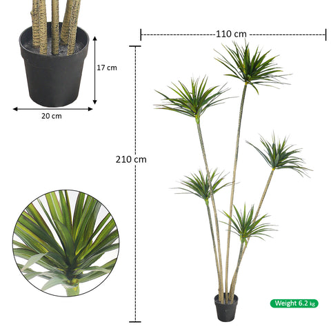 Realistic Artificial Dracaena Tree