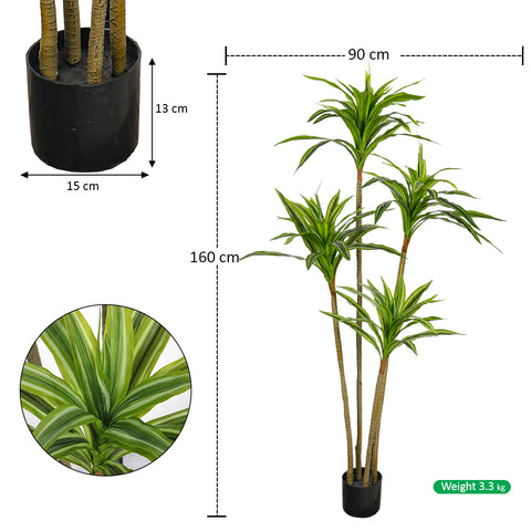 Faux Dracaena Plant 160cm Tall