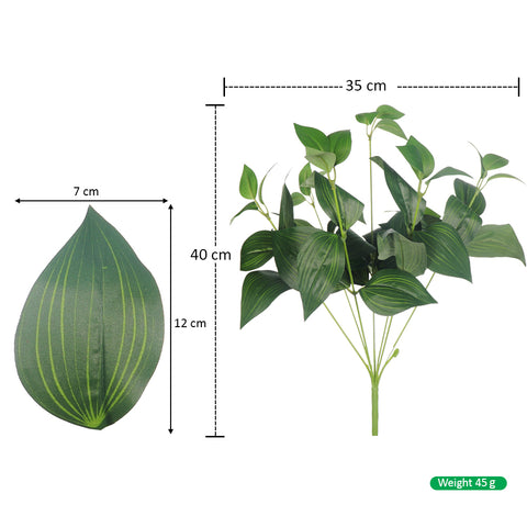 Fake philodendron leaves for realistic plant look