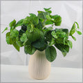 Artificial green leaves for home decor