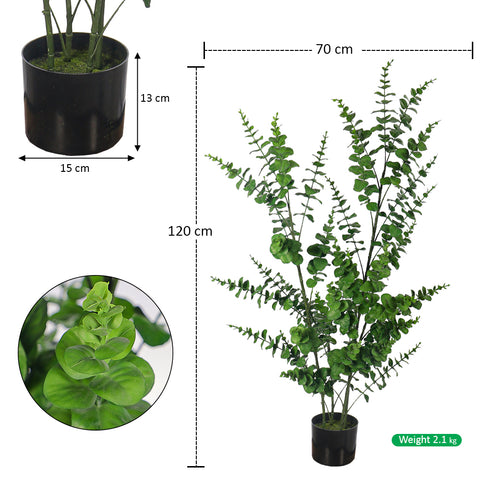 Decorative Artificial Eucalyptus Plant 120cm Tall