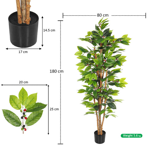 Potted Artificial Coffee Plant