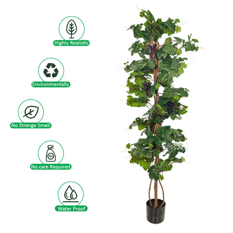 Artificial Potted Grape Plant 170cm Tall