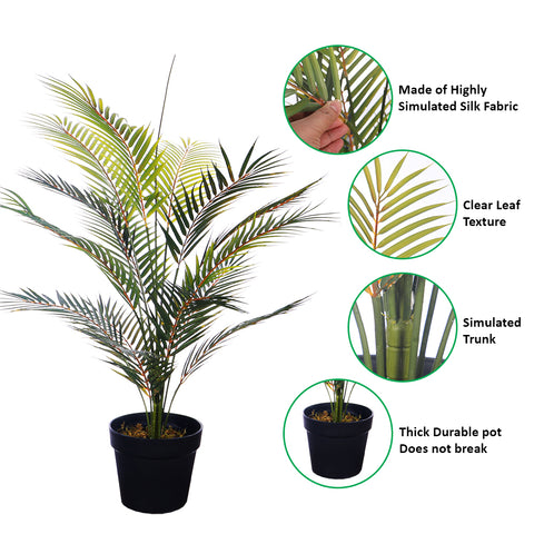 Artificial Parlour Palm Plant with Pot