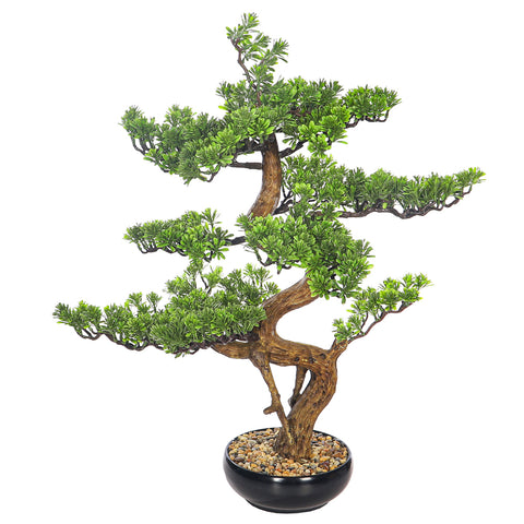 Artificial Bonsai Plant in Black Pot