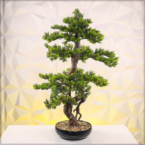 Artificial Potted Cedar Bonsai Plant