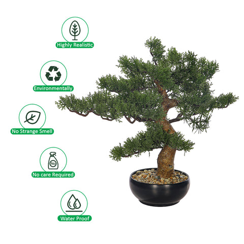 Artificial Potted Cedar Bonsai Plant