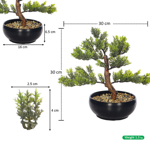 Artificial Potted Cedar Bonsai Plant