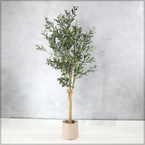 Faux Potted Olive Plant