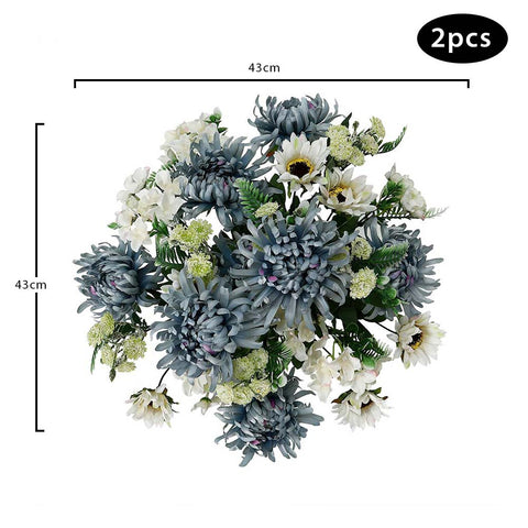 Artificial Peony Duchess With Daily Flower Blue