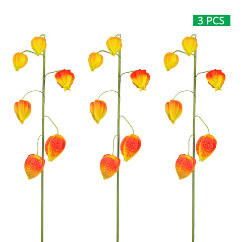 3Pcs Artificial Physalis Lantern Flower