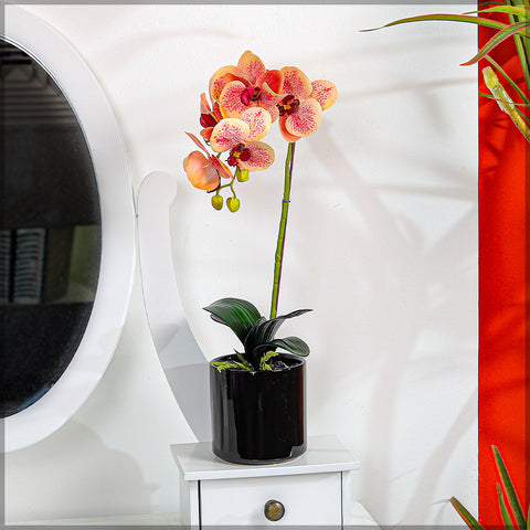 Artificial Potted Orchid Flowers Multicolor