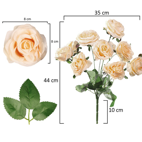 Package Artificial Silk Rose Flowers-FR-105