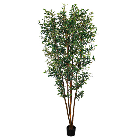 Faux potted olive tree for living room