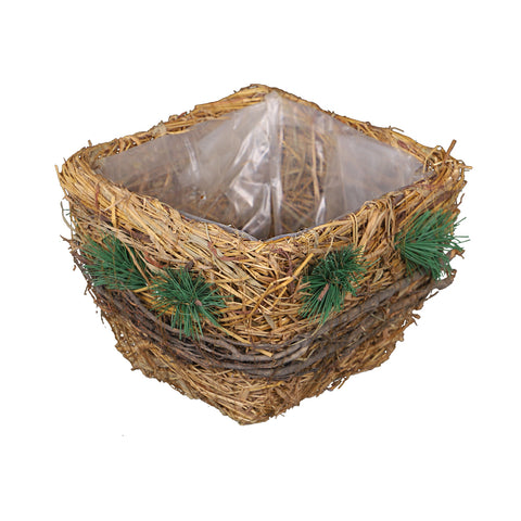 Astonishing Raffia Basket Planter box