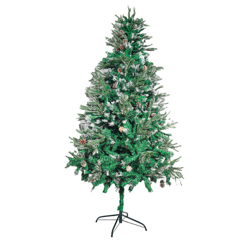 Frosted Tips Christmas Tree With Pine Cones 2.7m High