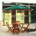 Cantilever patio hanging umbrella providing shade in the backyard