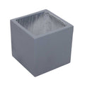 Concrete gray square plant pot