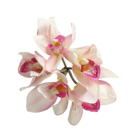 5 Heads Of Artificial Cymbidium Orchid Flower