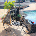 Eye-catching bicycle plant stand outdoor designed to add charm and beauty to any garden or patio