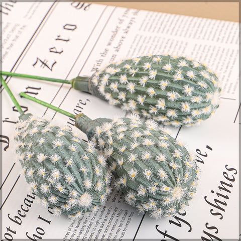 Decorative fake cacti in pots