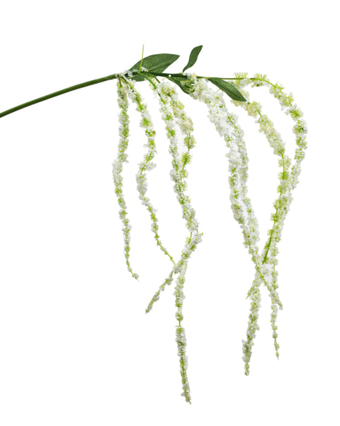 Artificial Amaranthus Hanging Flowers White