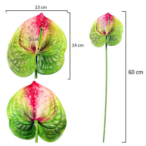 3Stems Artificial Anthurium Flower