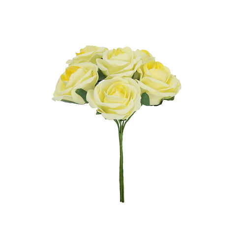 6 Heads Artificial Foam Rose Flower