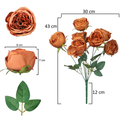 2pcs Artificial Rose Flower Bunch