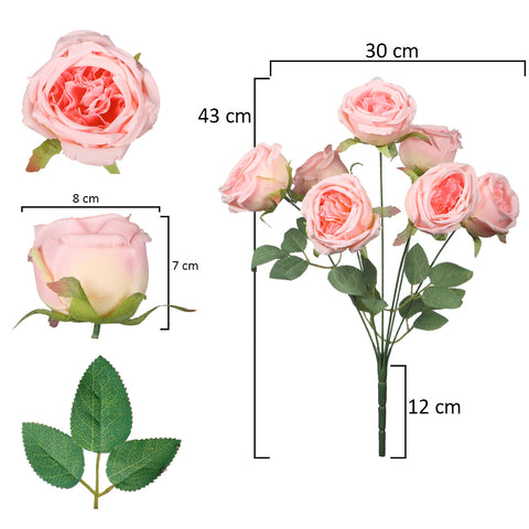 2pcs Artificial Rose Flower Bunch