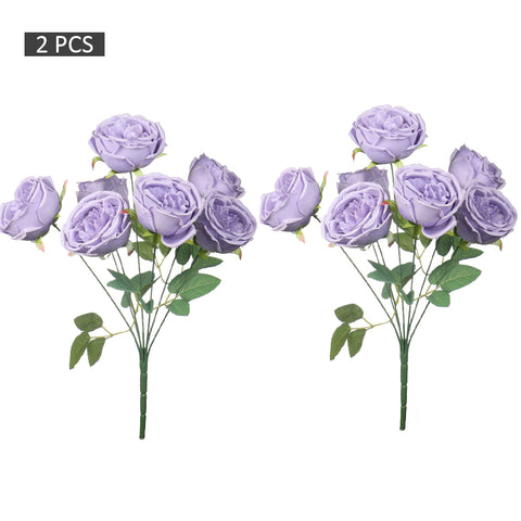 2pcs Artificial Rose Flower Bunch