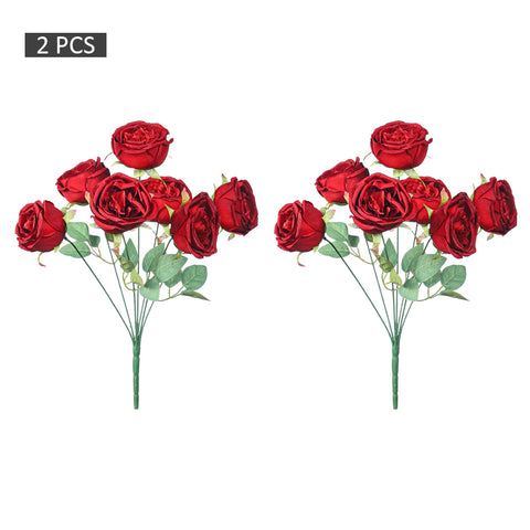 2pcs Artificial Rose Flower Bunch