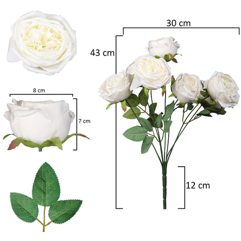 2pcs Artificial Rose Flower Bunch