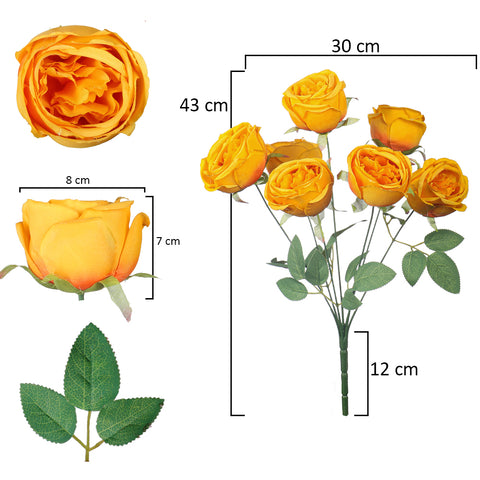 2pcs Artificial Rose Flower Bunch