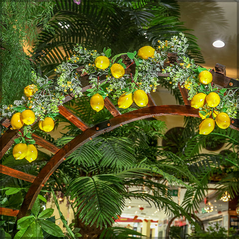 Faux decorative hanging fruits for adding freshness to any space