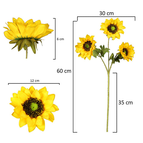 Artificial Silk Yellow Sunflowers