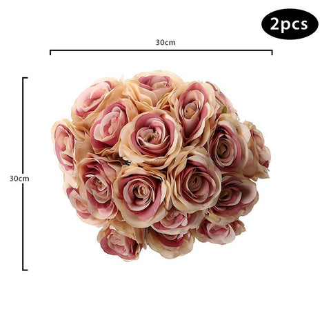 Silk Fake Rose Flower Pink-XT353