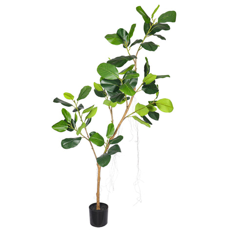 Realistic nearly natural fiddle plant for home decor in modern interior